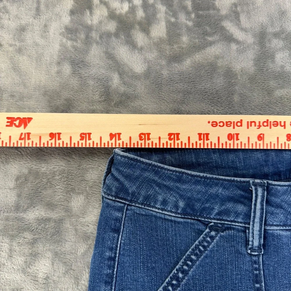Belle Kim Gravel Straight Jeans Women's Size‎ 4 Tall Blue Denim Cotton Blend